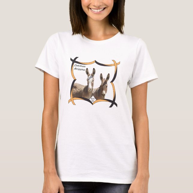 T - Shirt, Frauen, Esel, Oatman, Arizona T-Shirt (Vorderseite)