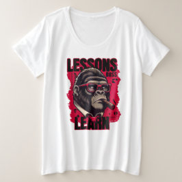 T-Shirt Frauen Gorilla Chef Lektionen Lernen