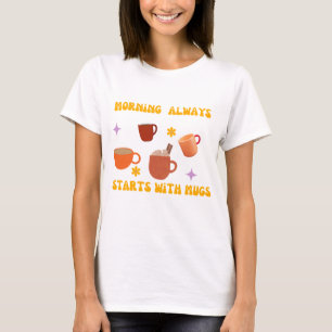 T-Shirt Frauen Morgen süßes Design