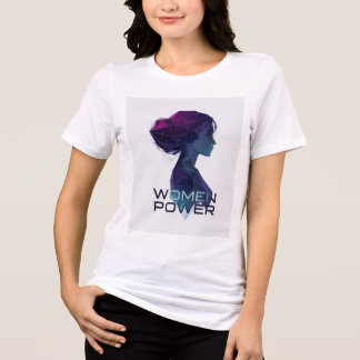 T-Shirt Frauenpower Low Poly Feministische Kunst Tri-Blend Shirt