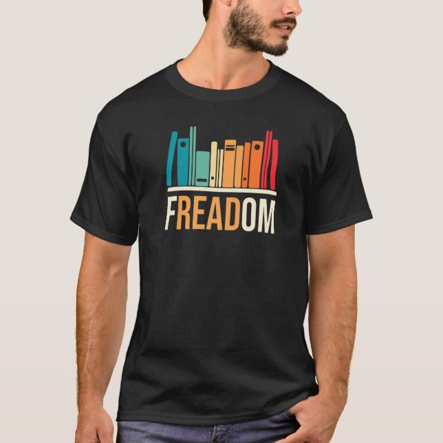T-shirt Freadom Anti Ban Books Freedom To Read Book  Readi (Devant)