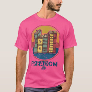 T-shirt Freadom I Read Banned Books Vintage Funny Bookworm