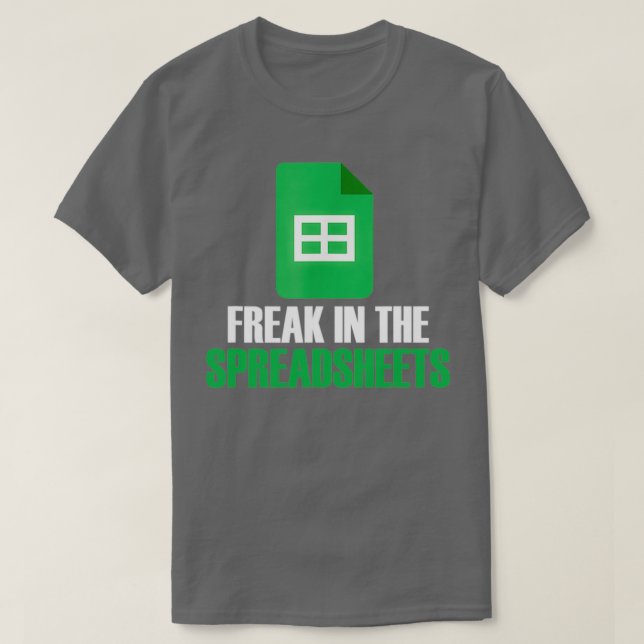 T-shirt Freak dans les feuilles de calcul Comptable Excel  (Design devant)