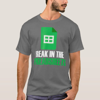 T-shirt Freak dans les feuilles de calcul Comptable Excel