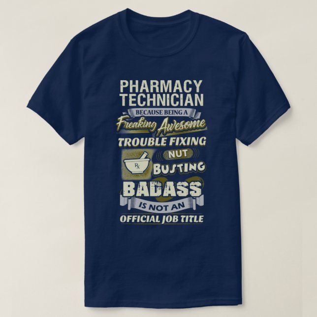 T-shirt Freaking Awesome Technicien en pharmacie 2 (Design devant)