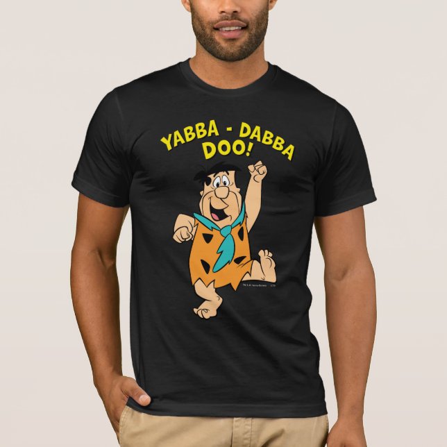 T-shirt Fred Flintstone Yabba-Dabba Doo ! (Devant)
