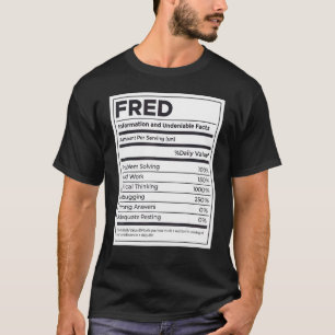 T-shirt Fred Nutrition Information Problème Résoudre Dur W