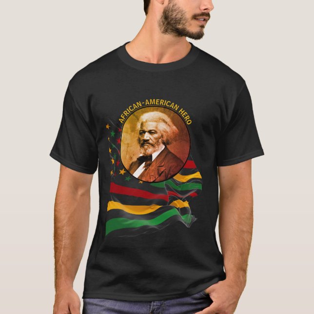 T-shirt FREDERICK DOUGLASS L'HISTOIRE NOIRE Africaine-Amér (Devant)