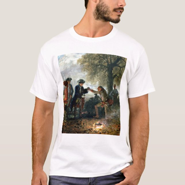 T-shirt Frederick le grand avec Zieten au camp (Devant)