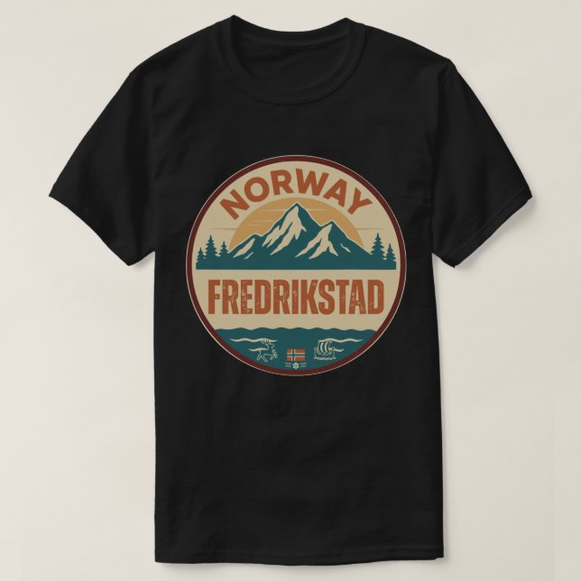 T-shirt Fredrikstad, Norge Norvège (Design devant)