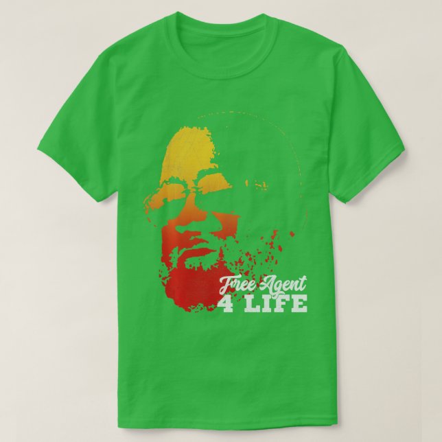 T-shirt Free Agent 4 Life Coach Gang Wear Retro Long S (Design devant)