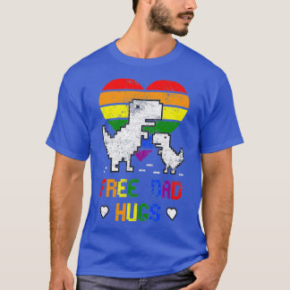 T-shirt Free Dad Hugs Dinosaur Tre Dino LGBTQ Pride Re