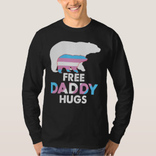T-shirt Free Daddy Hugs Transgenre Rainbow Bear Pride Lgbt