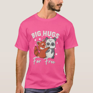 T-shirt Free Maman Panda Ours embrasse Tee Cute drôle ours
