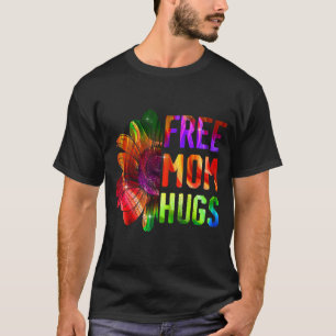 T-shirt Free Mom Hugs Daisy Rainbow Heart Sunflower Lgbt P