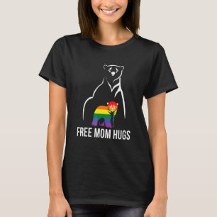 T-shirt Free Mom Hugs Gay pride Lgbt Rainbow Women 2