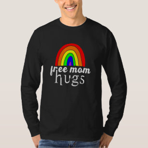 T-shirt Free Mom Hugs Gay pride Lgbtq Fier Mama Rainbow P