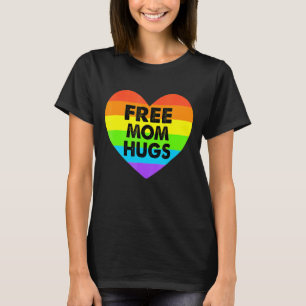 T-shirt Free Mom Hugs Gay pride Transgender Rainbow Heart