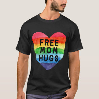 T-shirt Free Mom Hugs LGBT Drapeau Gay Lesbian Pride Parad