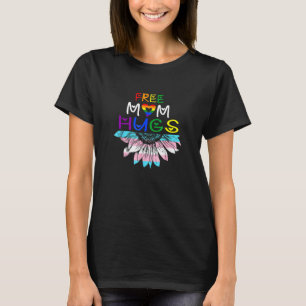 T-shirt Free Mom Hugs Lgbt Lgbtq Pride Rainbow Sunflower