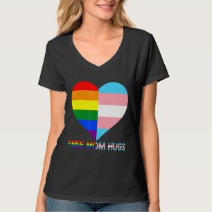 T-shirt Free Mom Hugs Lgbt Pride Transgenre Rainbow Flag