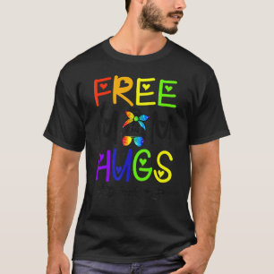 T-shirt Free Mom Hugs Messy Bun Rainbow Lgbt Pride