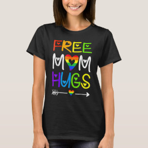 T-shirt Free Mom Hugs Pride Rainbow Heart Lgbt Gay pride