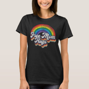 T-shirt Free Mom Hugs Rainbow Heart Lgbt Flag Lgbt Pride M