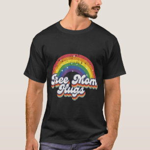 T-shirt Free Mom Hugs Rainbow Heart Lgbt Flag Lgbt Pride M