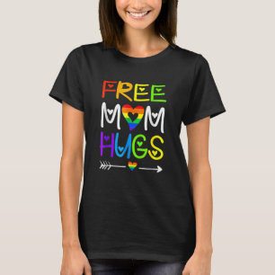T-shirt Free Mom Hugs Rainbow Heart Lgbt Pride Mois 2