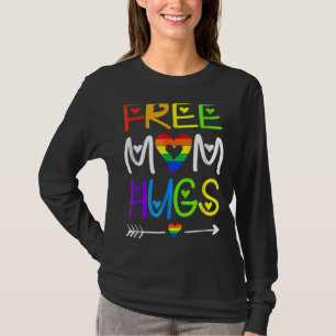 T-shirt Free Mom Hugs Rainbow Heart Lgbt Pride Mois 2