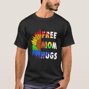 T-shirt Free Mom Hugs Rainbow Hearts Lgbt Mois Gay pride