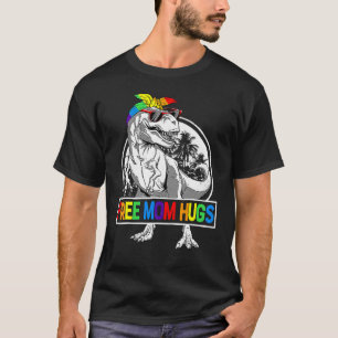 T-shirt Free Mom Hugues Mamasaurus Dinosaur Rex Ally Rainb