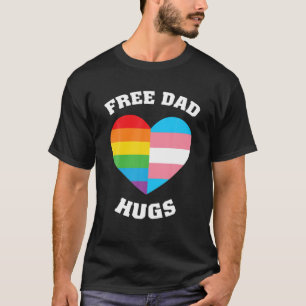 T-shirt Free Papa Hugs LGBT Mom Hugs Prith Mois Rainbow Pr