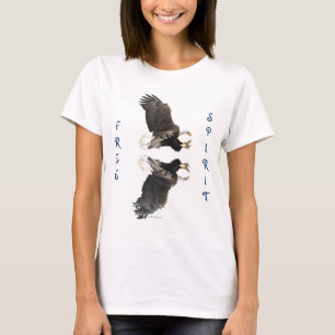 T-shirt Free Spirit Landing Bald Eagle Wildlife Shirt