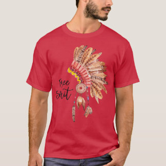 T-shirt Free Spirit Native American Feather Headdress