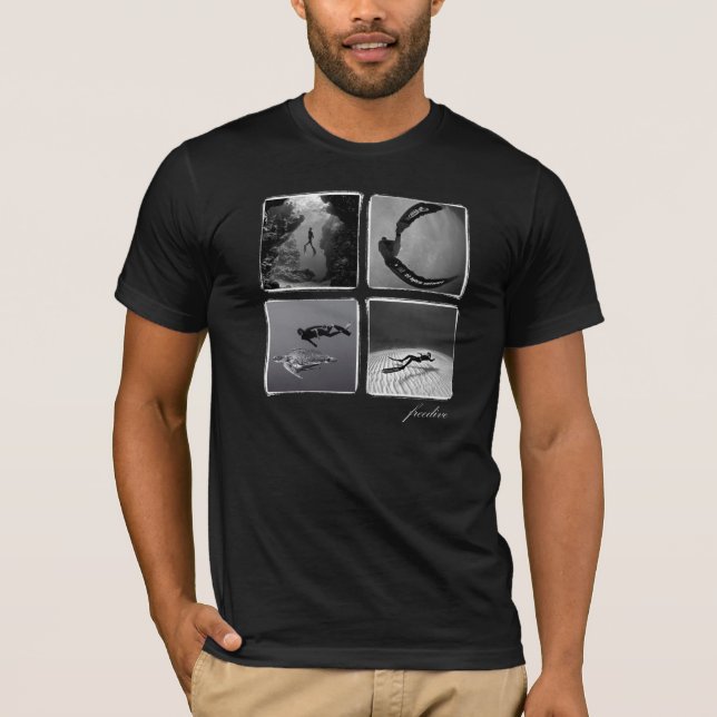 T-shirt freedive - organique. Hommes de couleur (Devant)