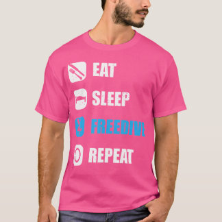 T-shirt Freediver Manger Sleep Freedive Répéter Plongée en