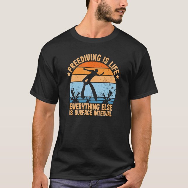 T-shirt Freediving is life freediver dive ocean diving (Devant)