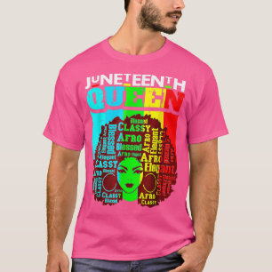 T-shirt Freedom Junetdix Queen Afro Melanin Black Girl M
