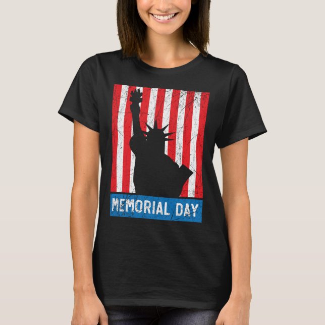 T-shirt Freedom Patriotic Veteran USA Flag American Memori (Devant)