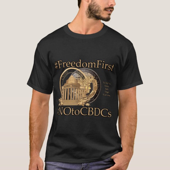 T-shirt #FreedomFirst : Liberty Wallet Embrace Freedom (Devant)