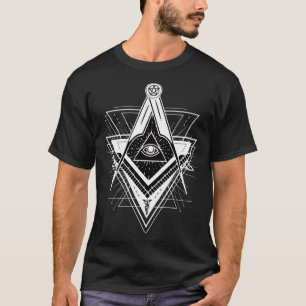T-shirt Freemason Loge Compass Blackcraft Gothique Boho Oc