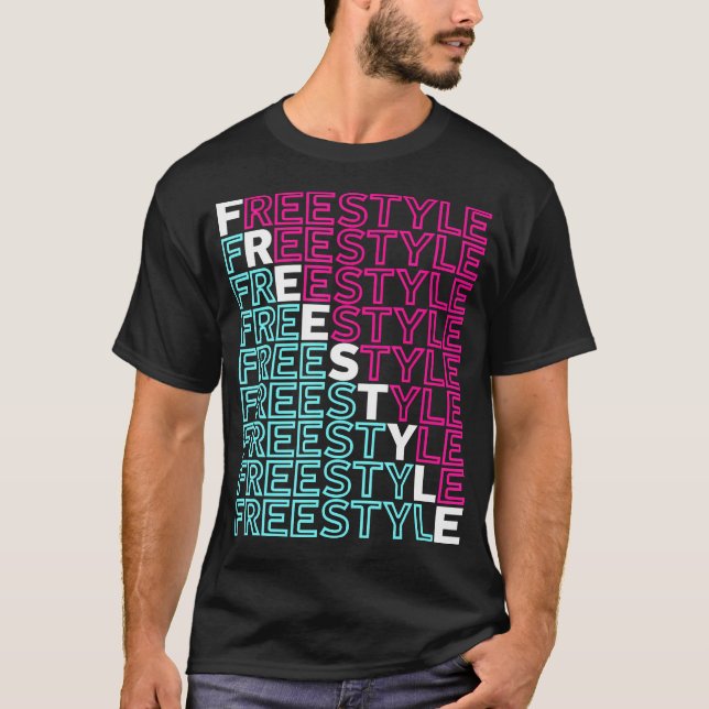 T-shirt Freestyle Full Front 80S Dance Électronique Musiqu (Devant)