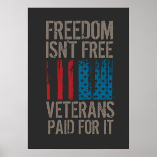 T-Shirt Freiheit ist nicht umsonst, Veteranen beza Poster