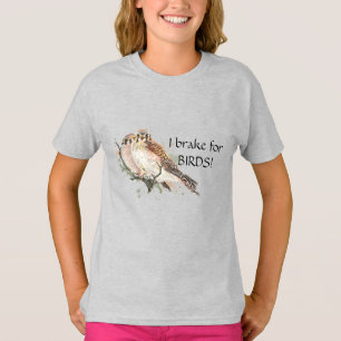 T-shirt Frein pour oiseaux Citation Oiseau Kestrel Couple