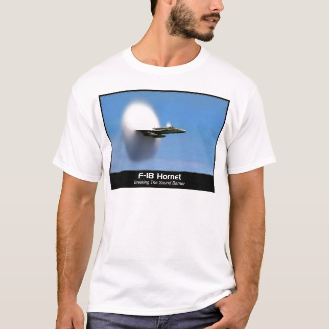 T-shirt Frelon du bang sonique F-18 (Devant)
