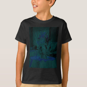 T-shirt French Blue Love Mange Jouer Couleurs de fleurs po