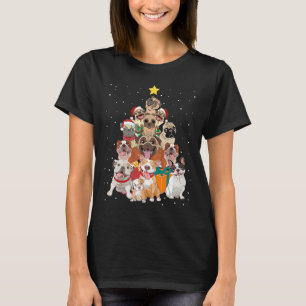 T-shirt French Buldog Christmas Tree Dog Cute pour garçons