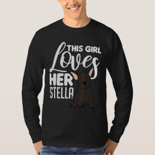 T-shirt French Bulldog aime sa stella